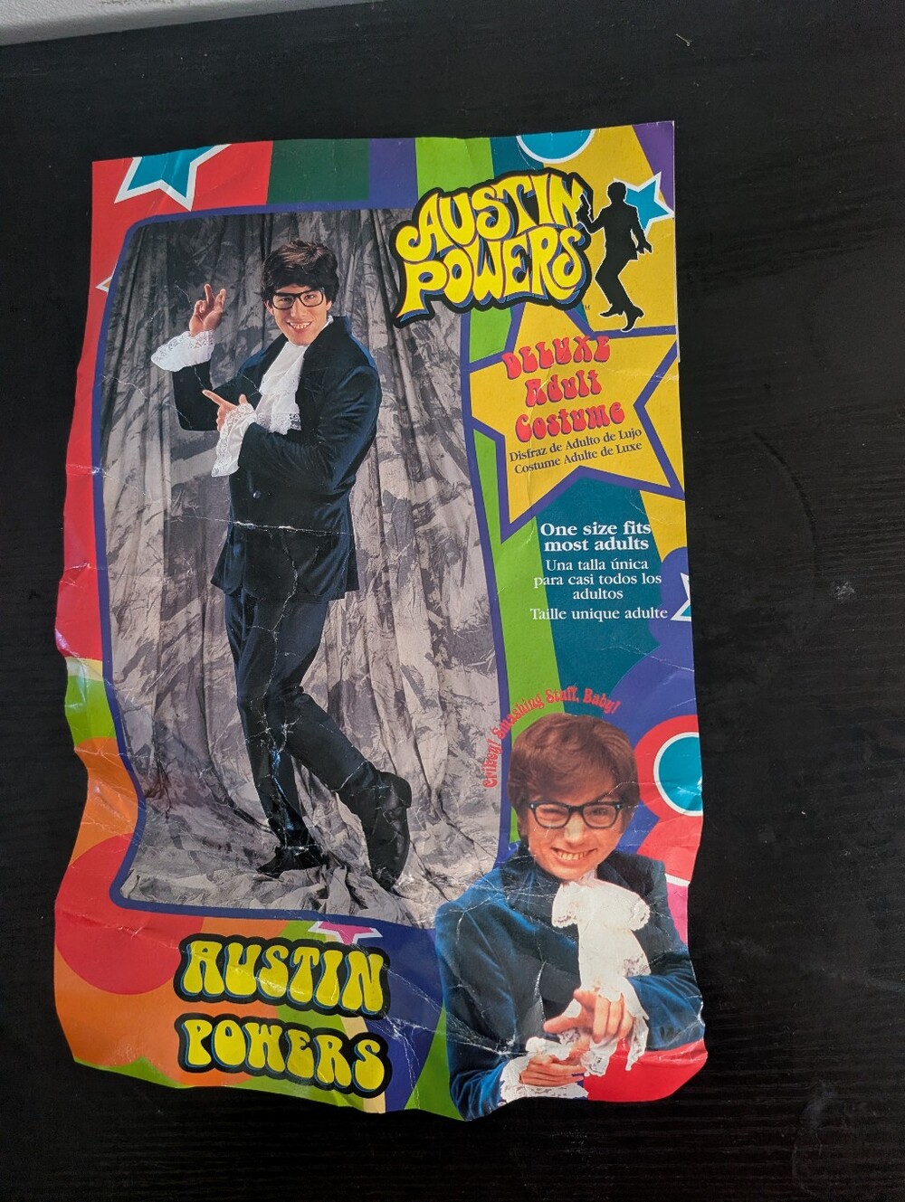 60's Austin Powers Costume Adult Blue Gigolo Swinger Spy Suit Halloween 1999